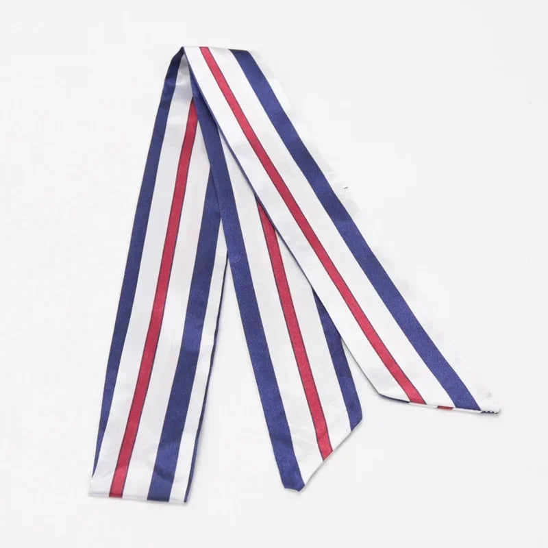 Skinny Scarf Hair Small Women Simple Handle Ribbon Fashion Printing