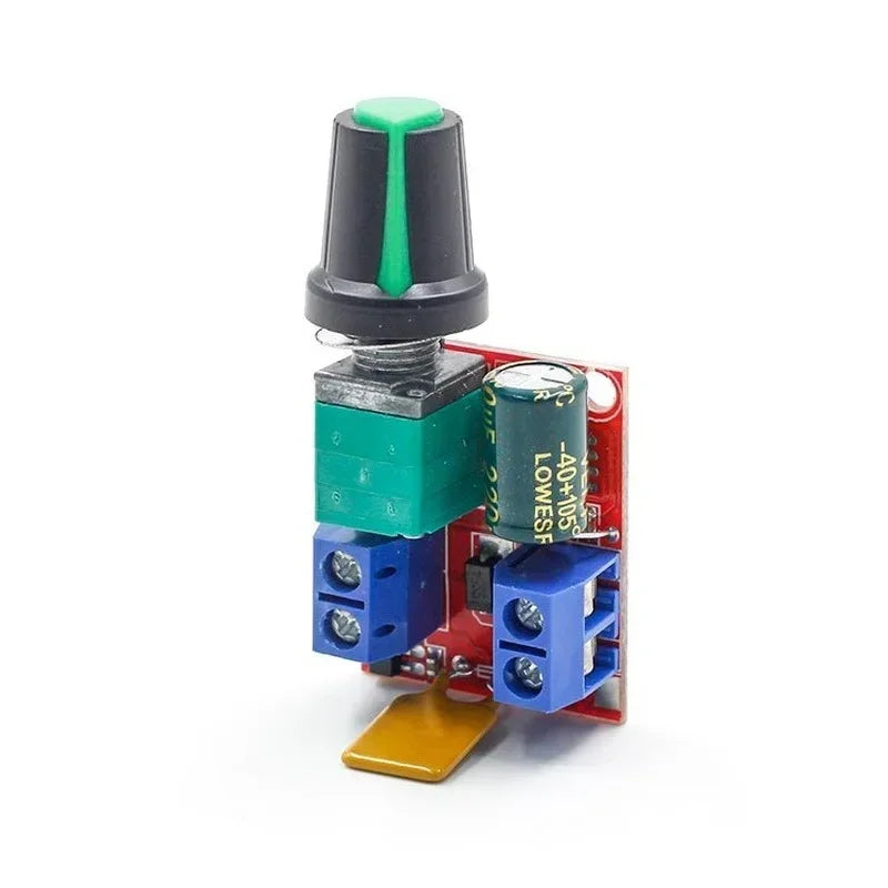 Mini DC Motor PWM Speed Controller 5A 90W 5V 6V 12V 24V 35V Speed Control Switch Super Small LED Dimmer Max 5A Qme