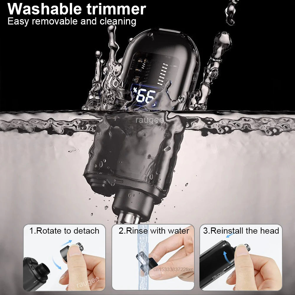 Nose Hair Trimmer Clipper for Men USB Rechargeable Professional Painless Portable Electric Eyebrow Ear Nose Hair Clipper Machine Qme