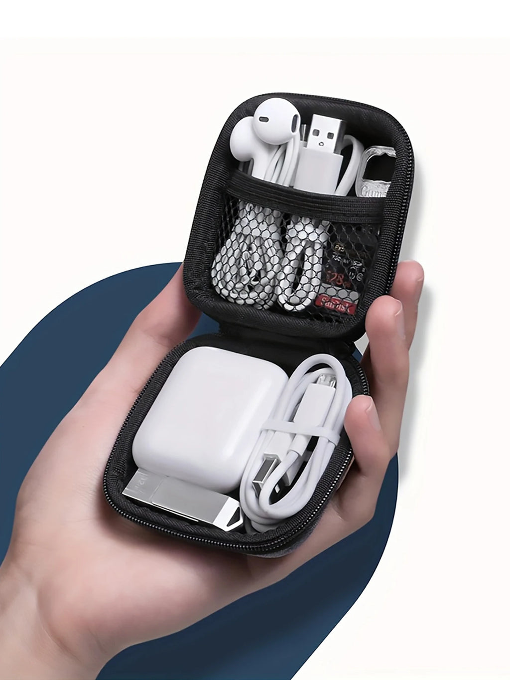 Digital Protective Case Portable Mobile Power Mouse Supply Data Cable Qme