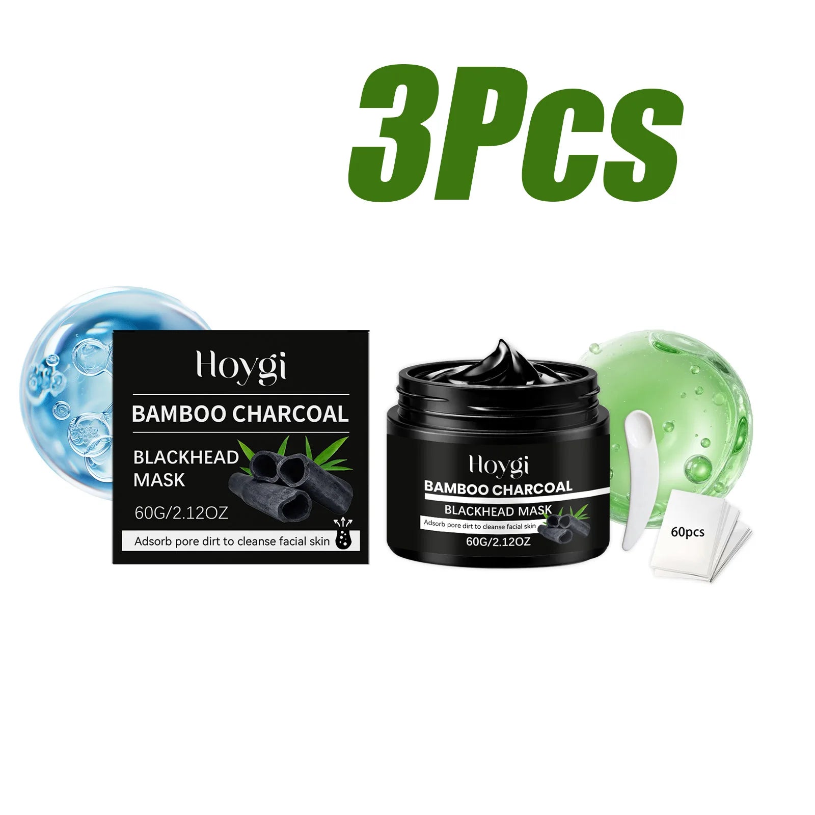 Bamboo Charcoal Blackhead Mask Peel Off Pore Cleansing Nose Mask for Deep Dirt Oil Removal Blackhead Cleansing Skincare Qme 3Pcs