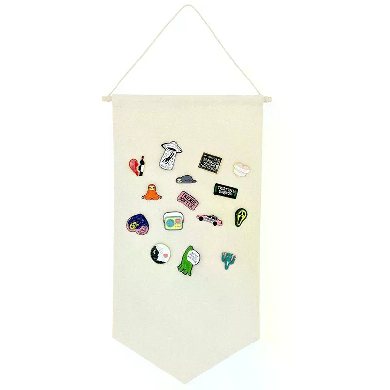 Nordic Blank Brooch Pin Badge Holder Hanging Cloth Organizer Display Qme