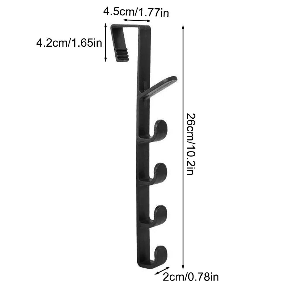 Behind the Door Coat Hook Hanger Behind the Door Cabinet Wardrobe Dormitory Door Hook Storage Rack Qme