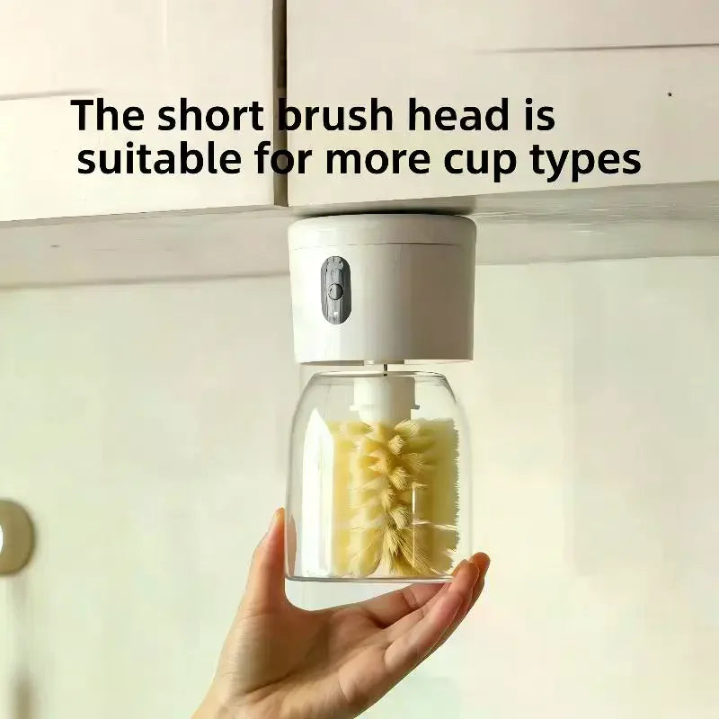 Electric Cup Scrubber Glass Cleaner Lazy Bottle Brush Sink Kitchen Cleaning Tools Qme