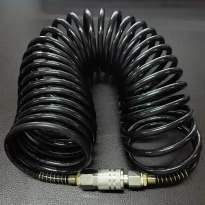 Connect Inflating Coil Air Hose Compressor PE Pneumatic Adapter Qme