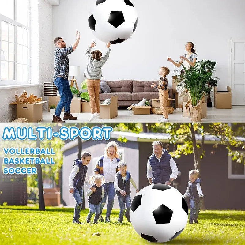 Inflatable Large Soccer Ball for Beach Outdoor School Play Parent-Child Game Eco-friendly Thickened PVC Colorful Ball Qme