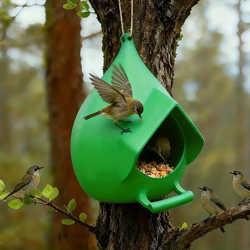 Garden Yard Patio Decoration Bird Feeder Hanging Outdoor Plastic Qme