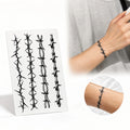 1pc Thorn Armband Waterproof Long-lasting Temporary Tattoo Stylish Semi-permanent Arm Tattoo Sticker Cosplay Effect Products Qme 1