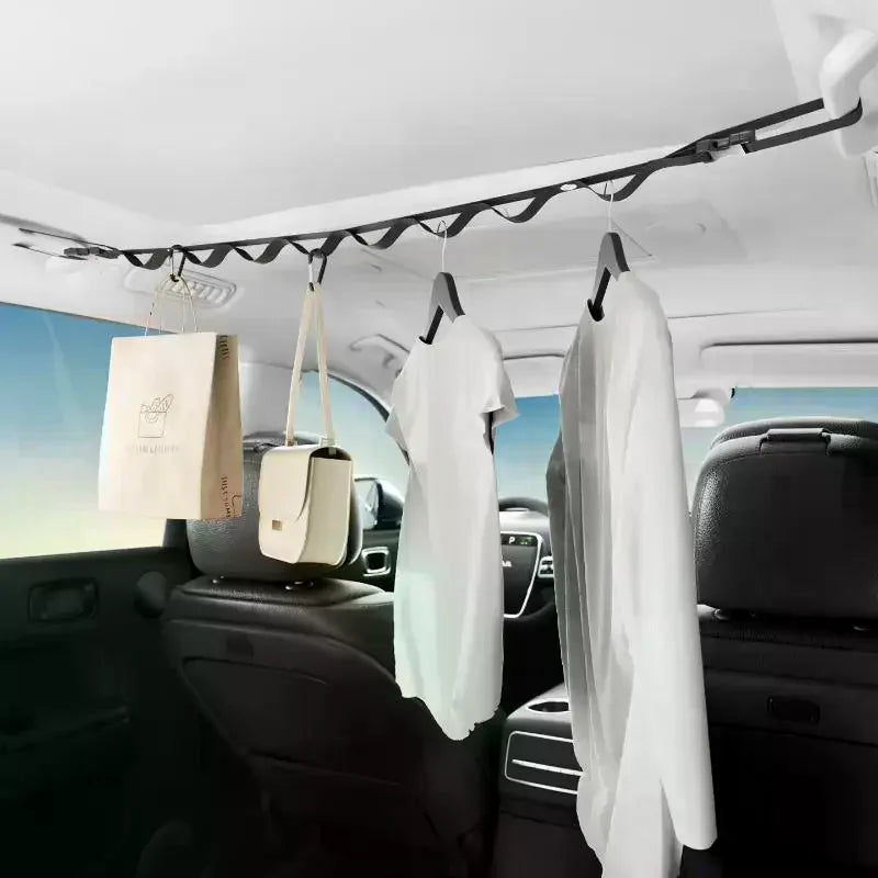 Car Clothes Drying Rope, Multi-functional Hanging Hanger For Vehicle Rear Seats, Storage And Fixing Hook Qme