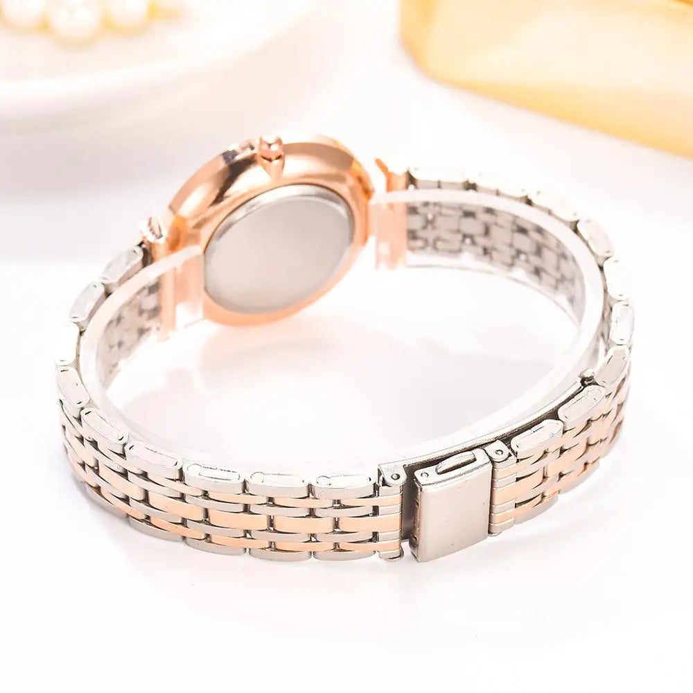 Luxury Crystal Women Bracelet Watches Top Brand Fashion Diamond Ladies Quartz Watch Steel Female Wristwatch Montre Femme Relogio Qme