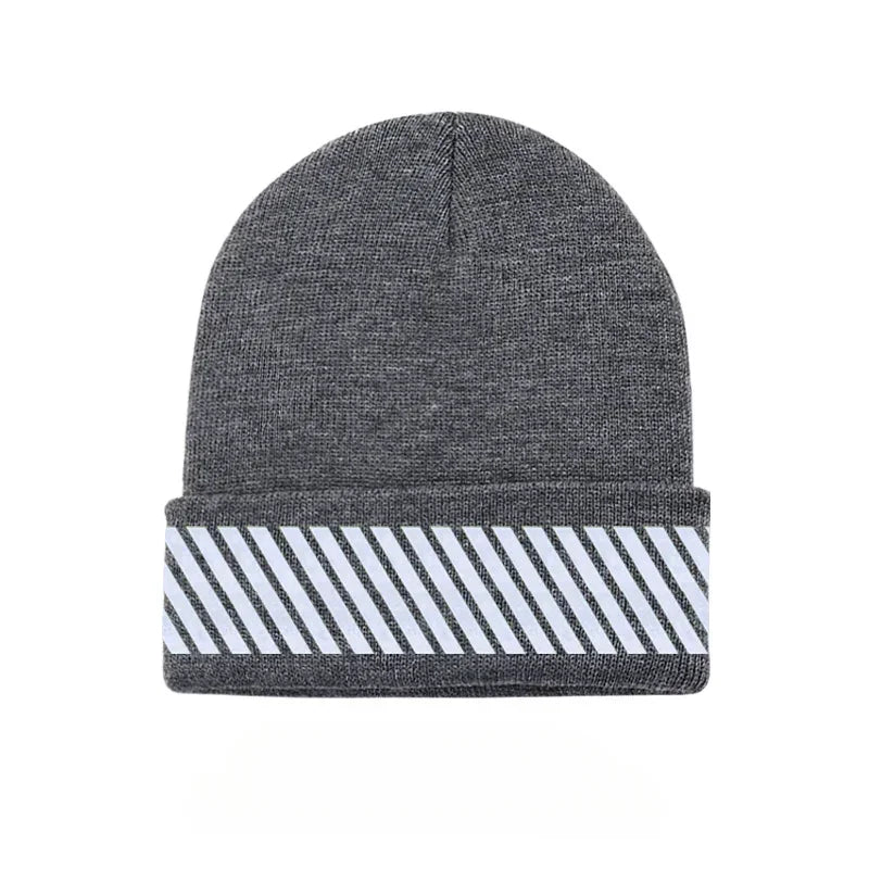 New Knitted Fluorescent Cute Autumn Winter Bonnet for Women Girls Ladies Casual Warmer Caps Qme Silver gray