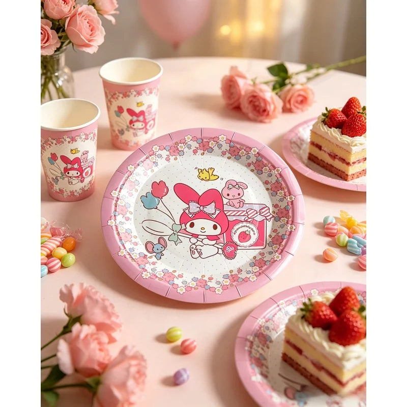 Hello Kitty Kuromi Cute Cartoon Birthday Party Decorations Holiday Qme
