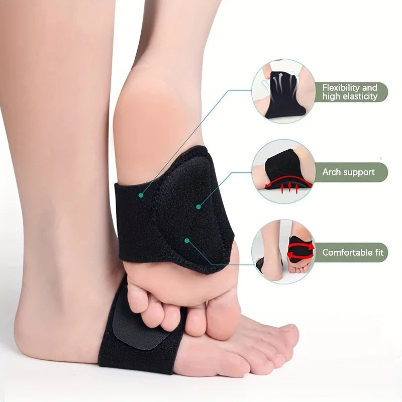 2pcs Unisex Compression Arch Support Brace For Men & Women, For Flat Feet High Arches Fallen Arches Qme