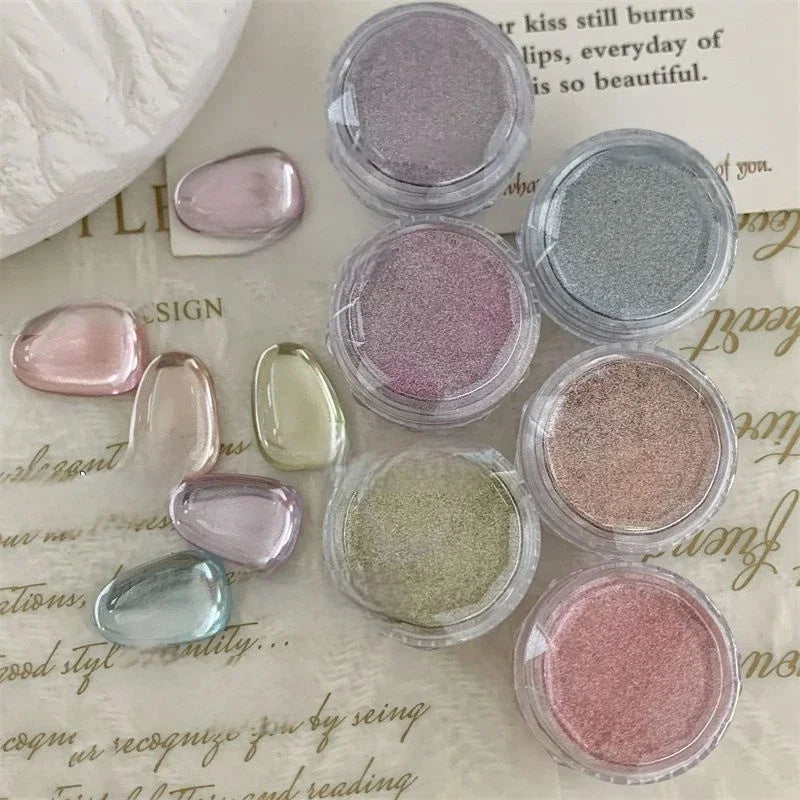Manicure Super Flash Rich In Pigment Sparkling Mirror Effect Nails Shining Summer Nail Mirror Powder Metal Nail Art Tools Qme