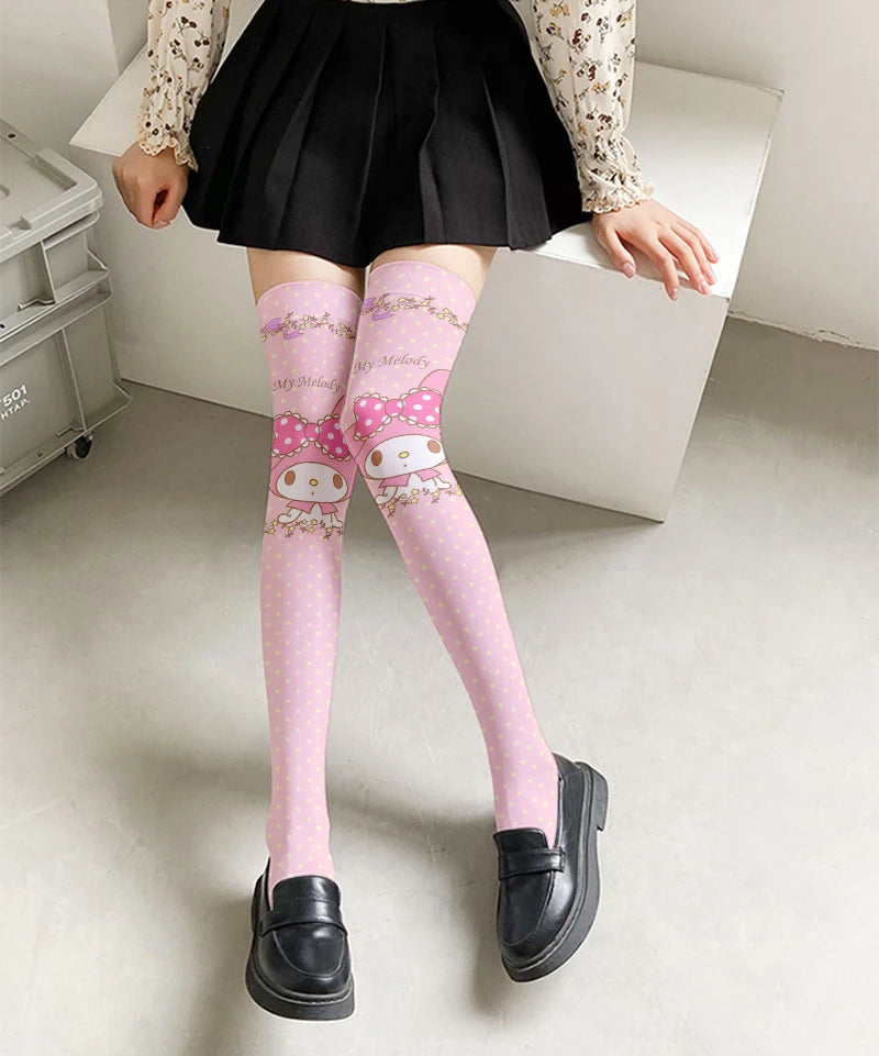 Girls Cute Bunny Stockings Cartoon Two-dimensional Female Universal Qme