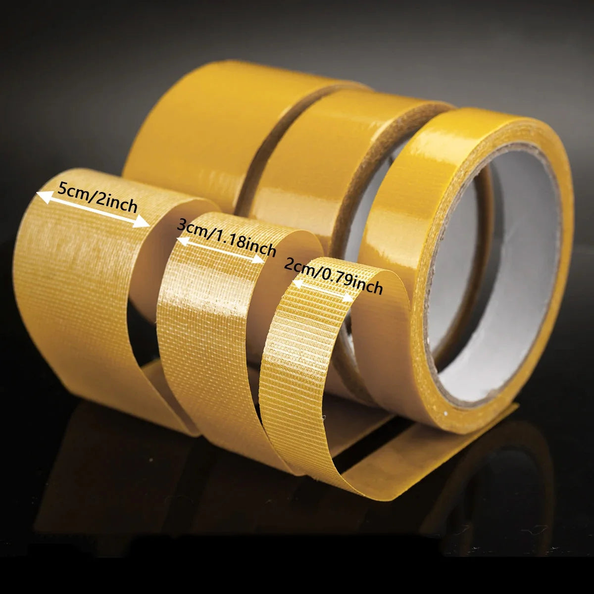 High Adhesive Strength Mesh Double-Sided Duct Tape - Weatherproof, Invisible, Quick & Seamless Installation for Carpet, Weddings Qme