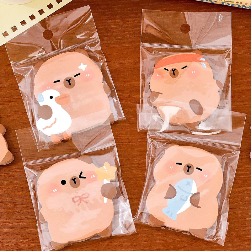 60 Sheets Capybara Post Sticky Notes High-quality Cute Reusable Qme