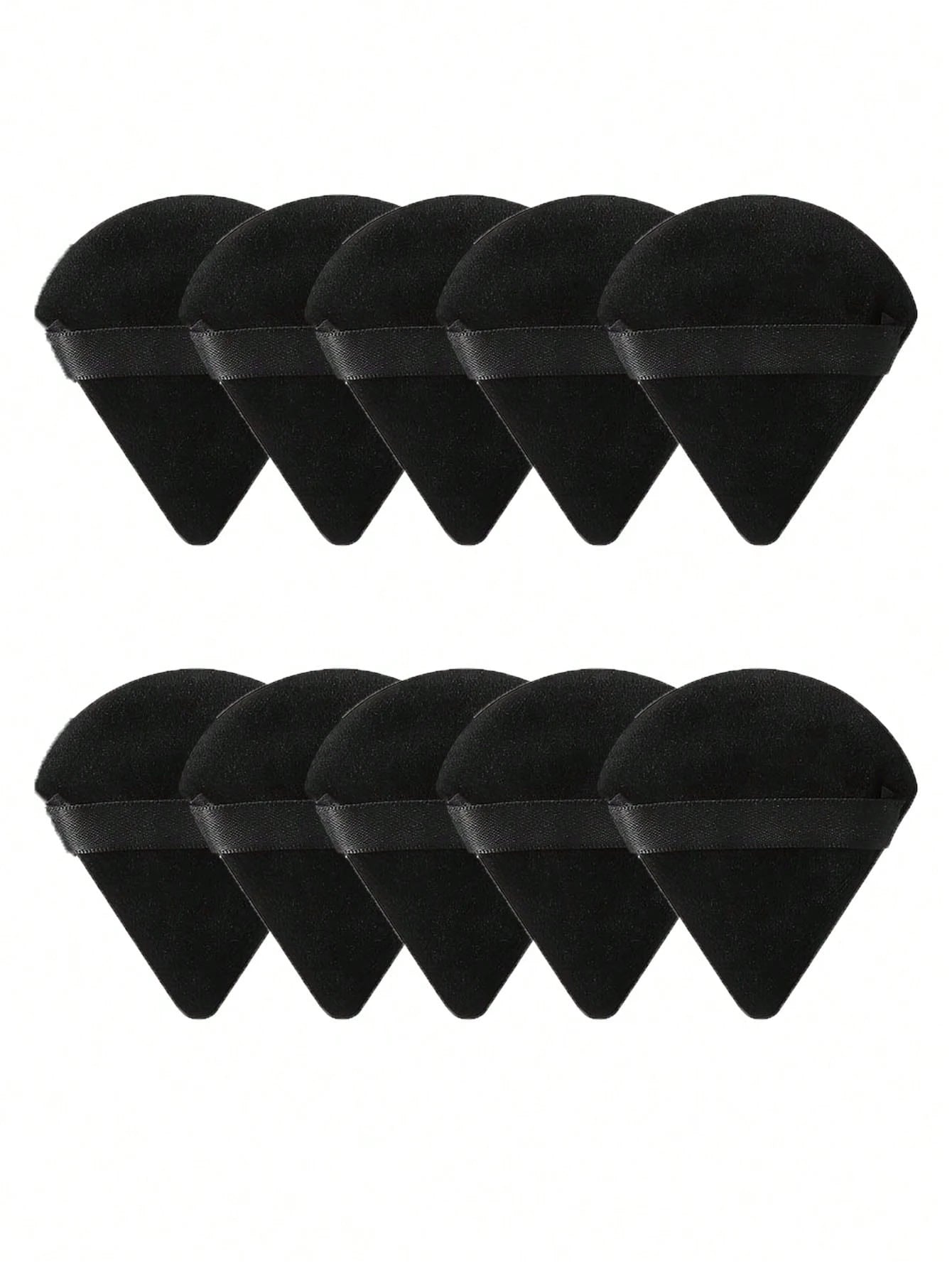 50 40 30 20 10 5 Triangular Velvet Puffs Reusable Face Eye Makeup Qme 10pcs