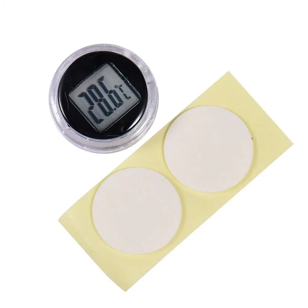 1PC Digital Temperature Gauge Waterproof Digital Measuring Tool Adhesive Indoor Temperature Gauge For Car Motorcycle Bathroom Qme