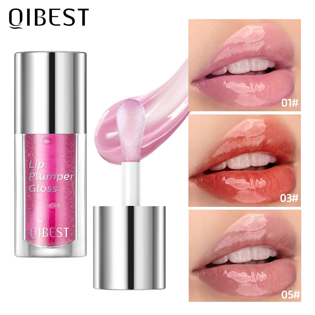 Crystal Jelly Moisturize Lip Oil Plumping Lip Gloss Natural Moisturizer Long-lasting Lip Balm Lip Care Makeup Lip Plumper Qme