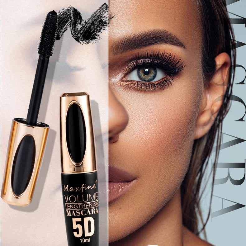Waterproof Anti-sweat Mascara Lengthens Eyelashes Extension Blue Silk Fiber Mascara Female Non-smudge Mascara Makeup Cosmetic Qme