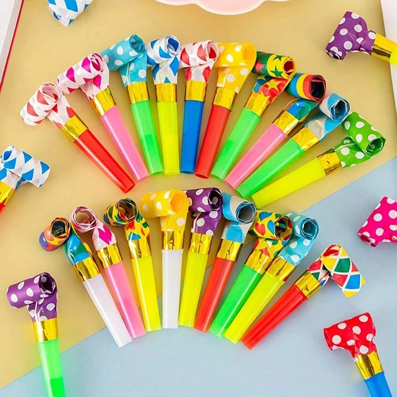 20/100pcs Cartoon Party Whistles,Party Atmosphere Noise Makers,Plastic Whistles Holiday Gifts, Back to School Gifts,Party Favors Qme