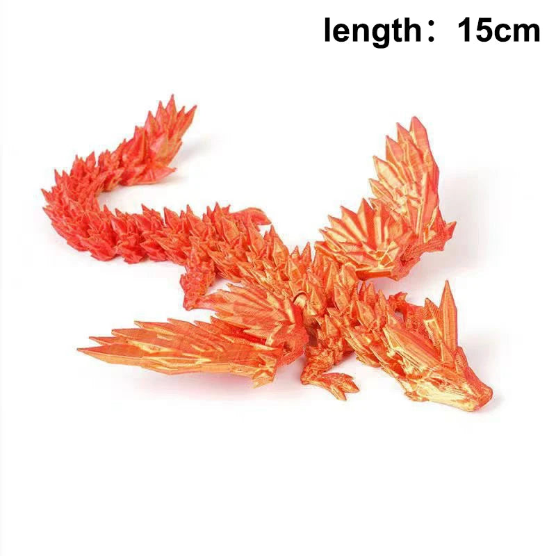 Articulated Dragon Crafts Desktop Western Action Figure 3D Printed Qme A2