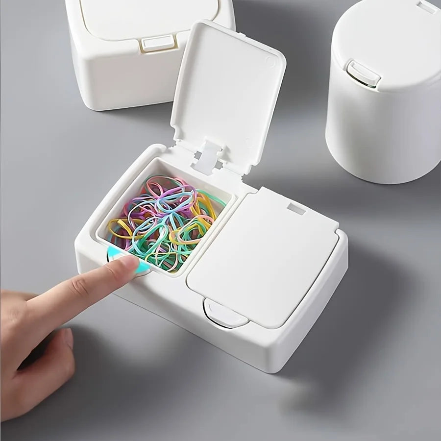 1pc Anti-dust Swab Storage Box Drawer Desktop Trinket Small Box Student Makeup Box Toothpick Organizing Storage Box Qme