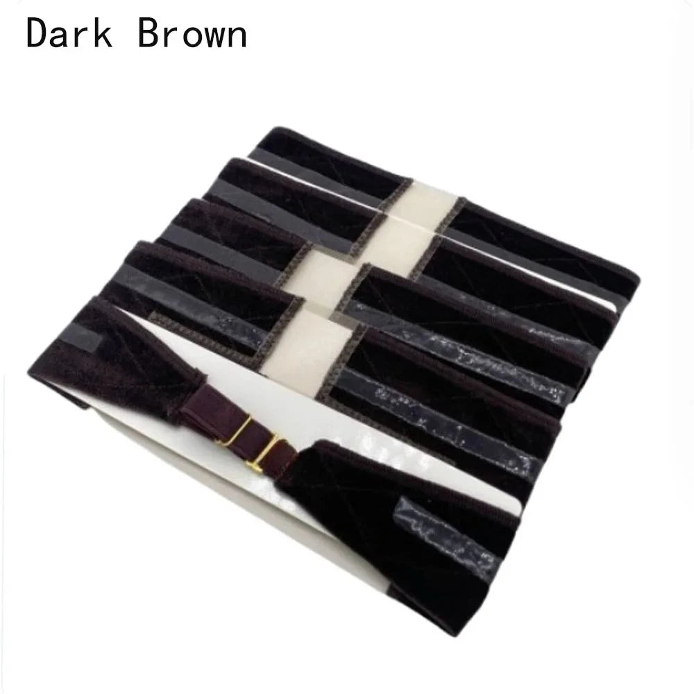 5pcs Velvet Women Wig Grips Headband Women with Silicone Film Headband Velvet to Hold Wigs Hair Accessories Wig Elastic Band Qme Dark brown 5pcs