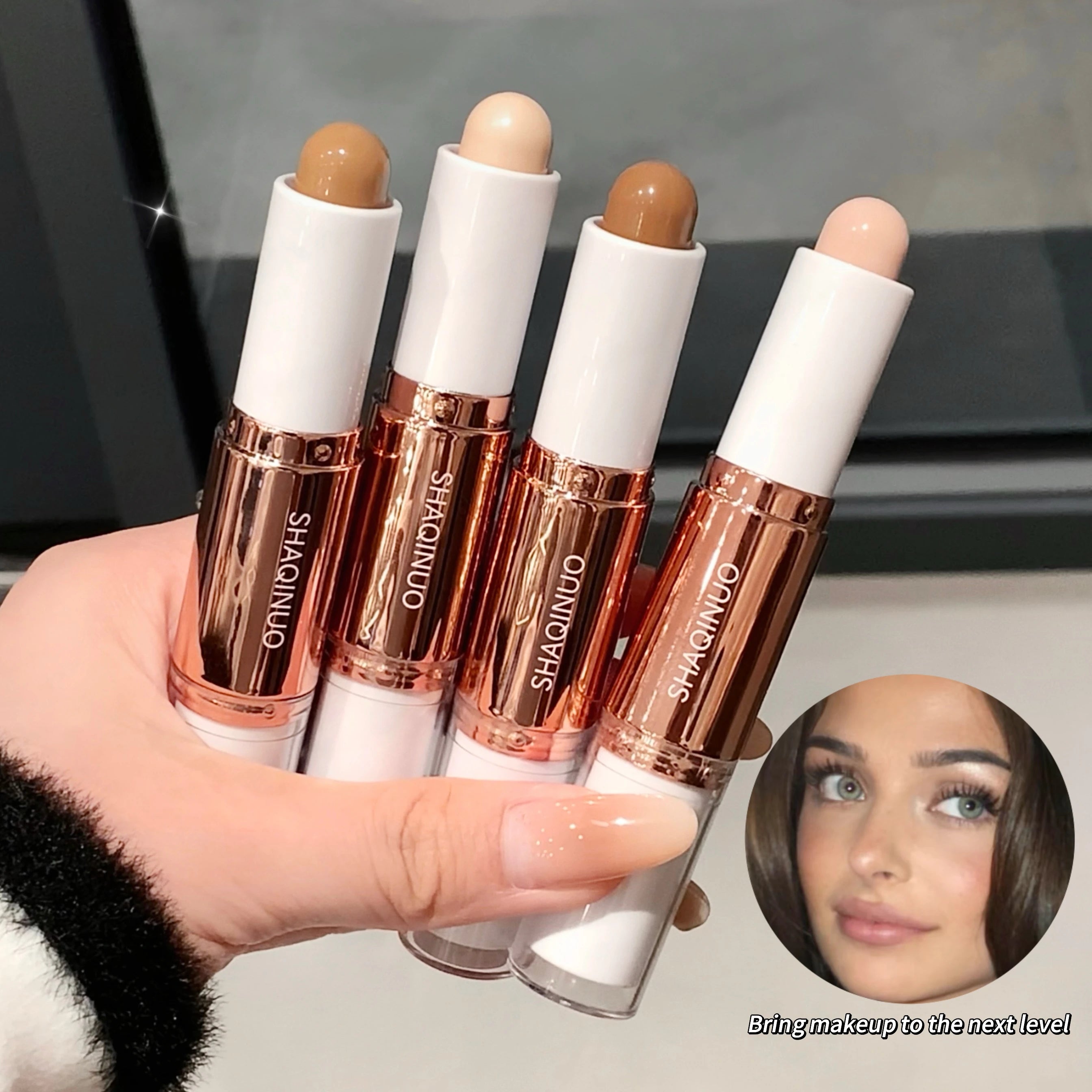 SHAQINUO 1 Dual Head Highlighter Face Body Contour Stick Qme