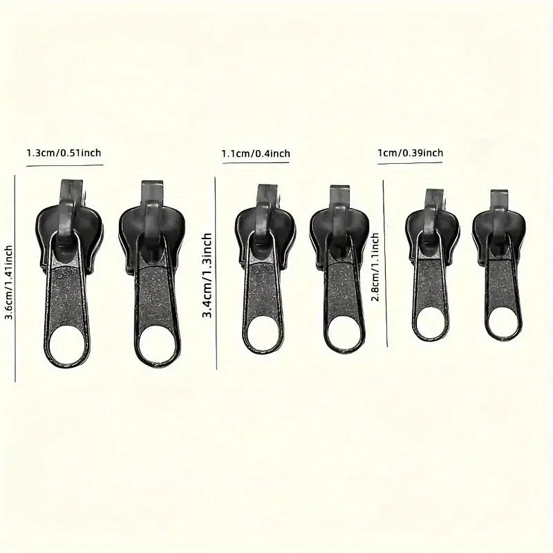 Fixed Zipper Repair Kit, Zipper Slider Repair Kit, Fixed Zipper Detachable Rescue Replacement Kit, Jacket Instant Zipper Set, Qme