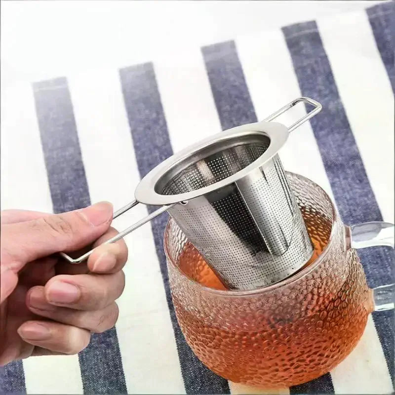 Stainless Steel Mesh Tea Infuser With Lid Reusable Cup Strainer Loose Leaf Spice Filter For Teapots Mugs Cup To Steep Tea Coffee Qme