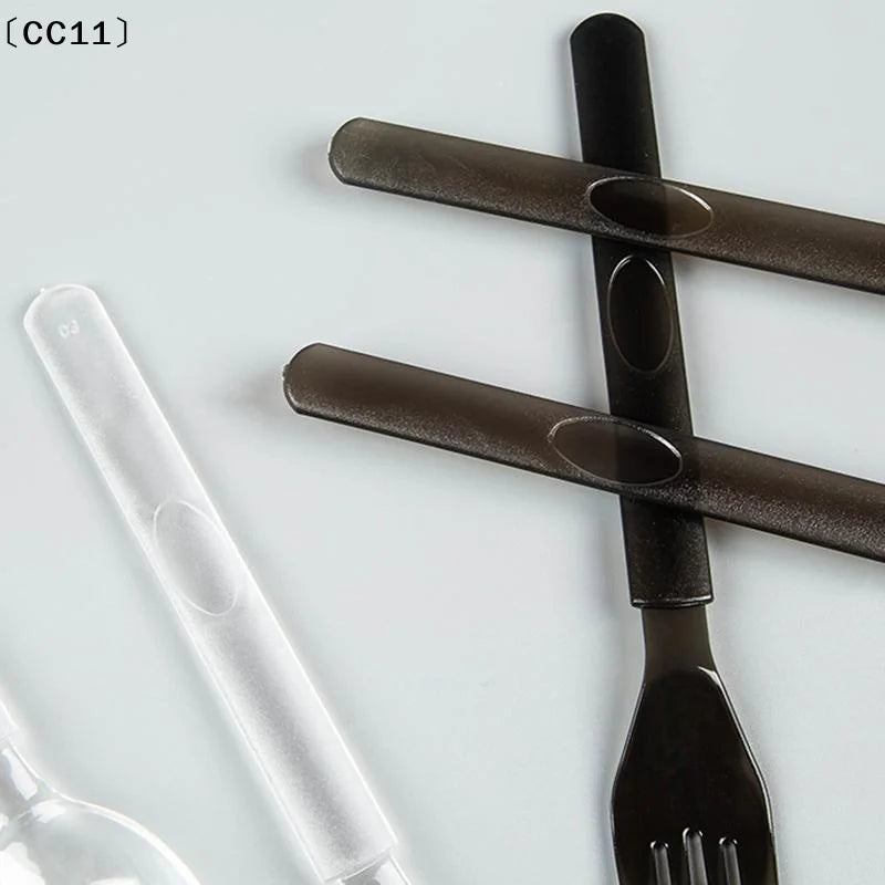 Individually Wrapped Disposable Plastic Utensils Fork Spoon Non Slip Qme