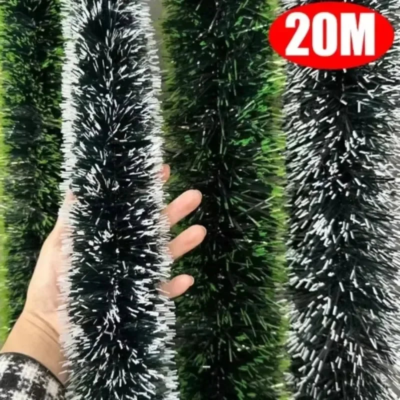 Christmas Tinsel Ribbons Green Cane Ribbon Garland Xmas Tree Hanging Pendent Xmas Ribbons Wreath Ornaments Party Home Decoration Qme
