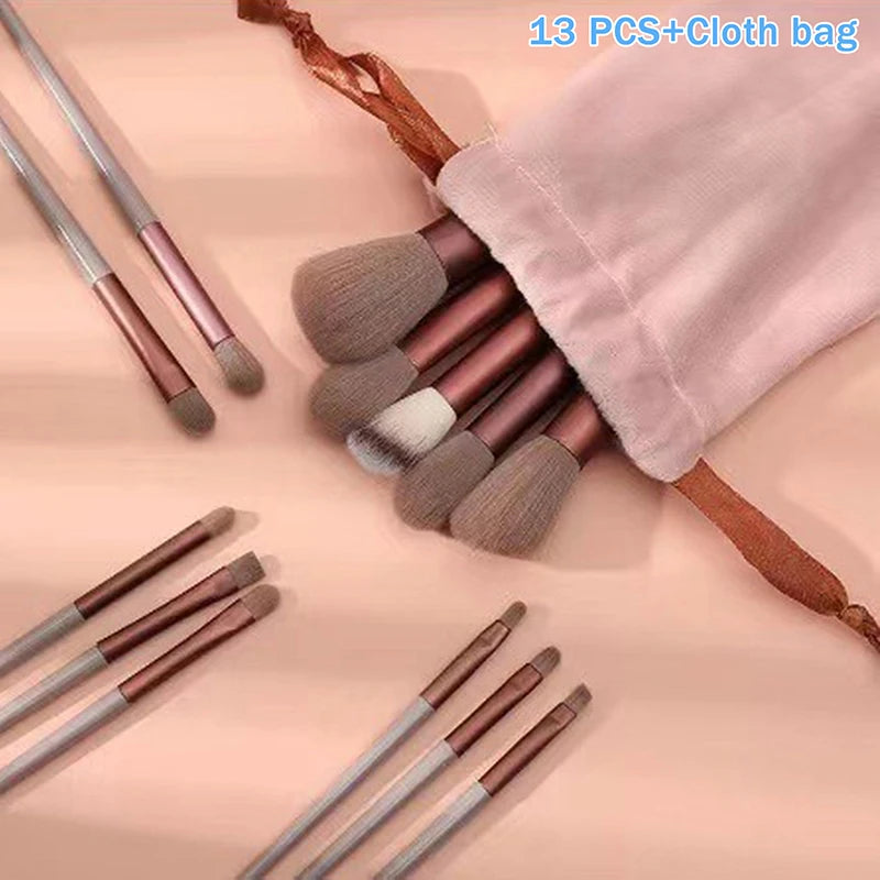 8 Fluffy Professional Makeup Brush Kabuki Eyeshadow Foundation Powder Qme A2
