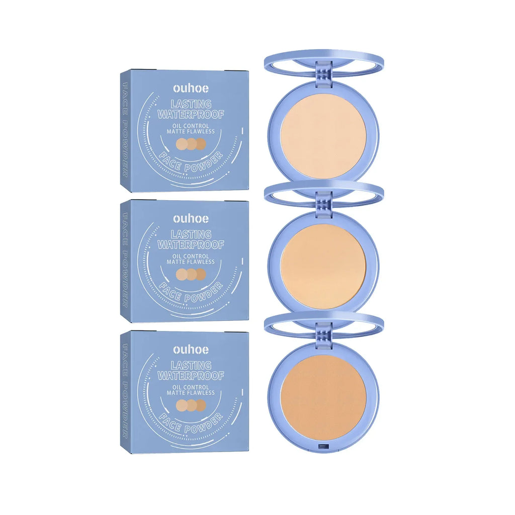 Face Setting Pressed Powder Oil Control Invisible Pores Waterproof Matte Long Lasting Natural Setting Powder Foundations Makeup Qme