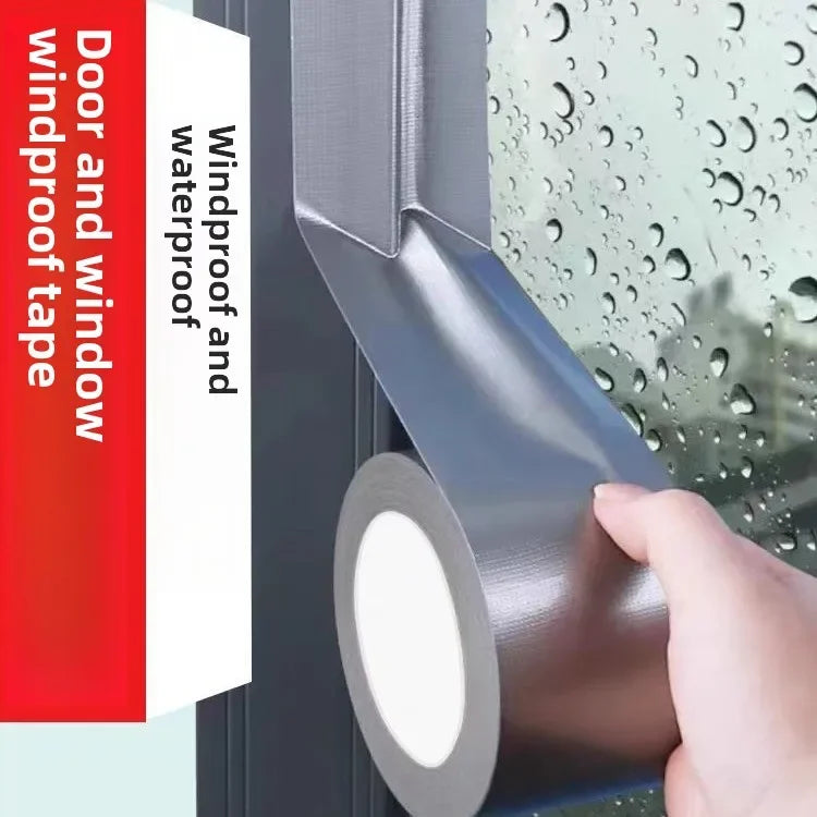 10m Silver - Gray Thick Industrial Tape: Waterproof/Windproof, Single - Sided, Wear - Resistant for Repair & Bundle Tasks Qme