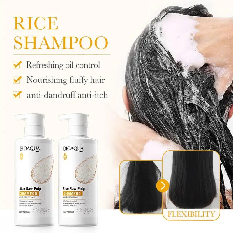 Rice Water Shampoo Volumizing Hair Shampoo For Hair Wash Brittle And Dry Hair Moisturizer For Dry Oily Hair For Travel Spa Qme