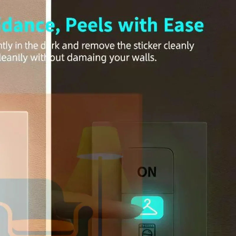1PCS Clear Transparent Light Switchs Label Sticker Waterproof Switchs Panel Labels For Home Office Bedroom Kitchen Qme