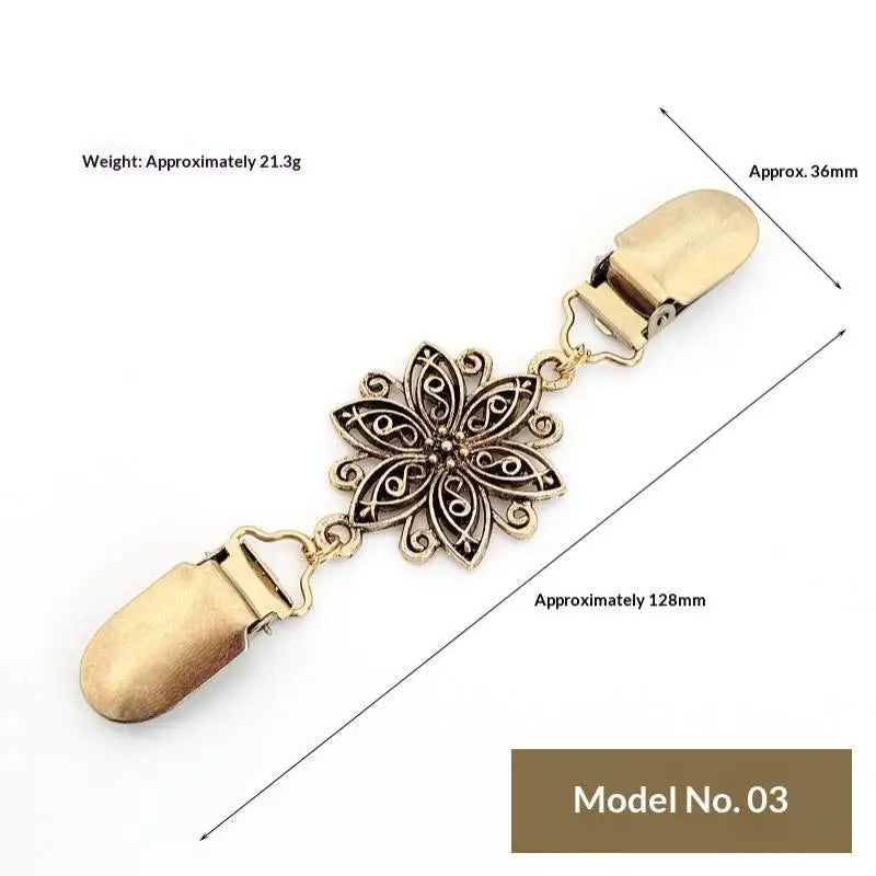 Elegant Sweater Clips Retro Back Cinch Shawl Cardigan Collar Clip To Tighten Dress Pant Waist Tightener For Women Girls Clothing Qme A3