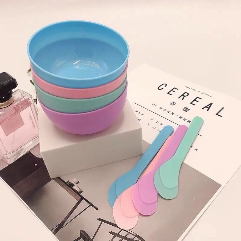 Small DIY Face Masks Mud Bowl Spoon Portable Beauty Tools Homemade Qme