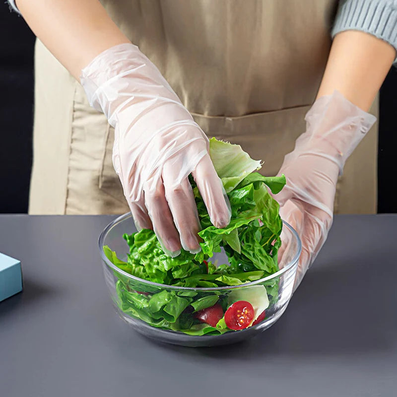 Box Latex Gloves Transparent Non-slip Acid Work Safety Food Grade Qme