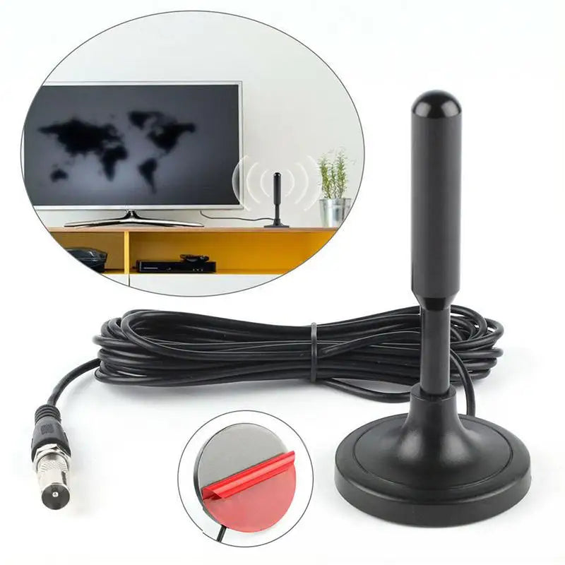 Digital TV Antenna Indoor Signal Amplifier Gain 720P 1080P Adapter Qme