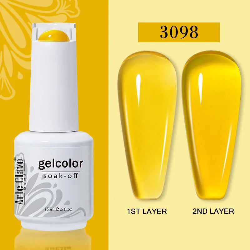 Arte Clavo Jelly Gel Polish Translucent Manicuring UV Nail Semi