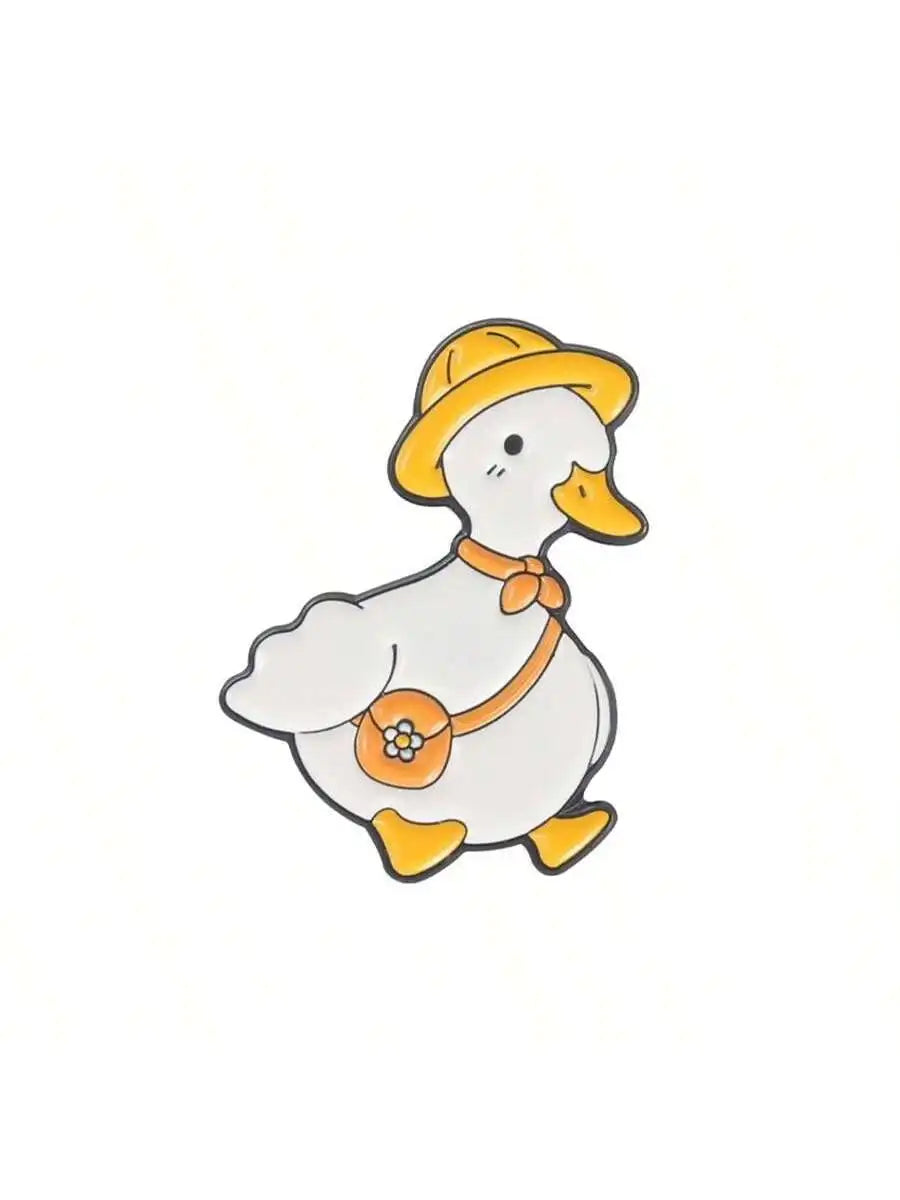 Cartoon Creative Cute Elderly Anime-themed Metal Lacquered Brooch Qme