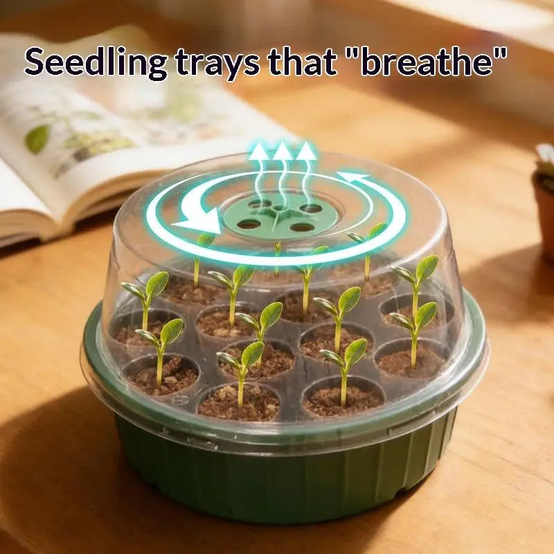 Clear Lid Seedlings DIY Accessories ABS Hydroponic Germination Tray Qme