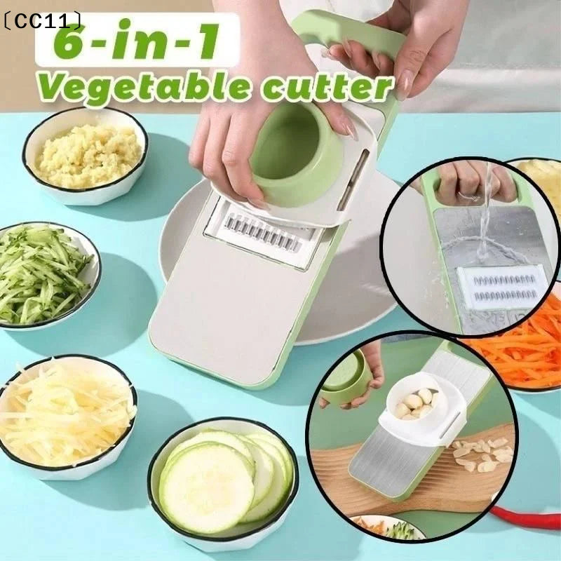 6-in-1 Stainless Steel Vegetable Cutter Multifunctional All-in-1 Qme