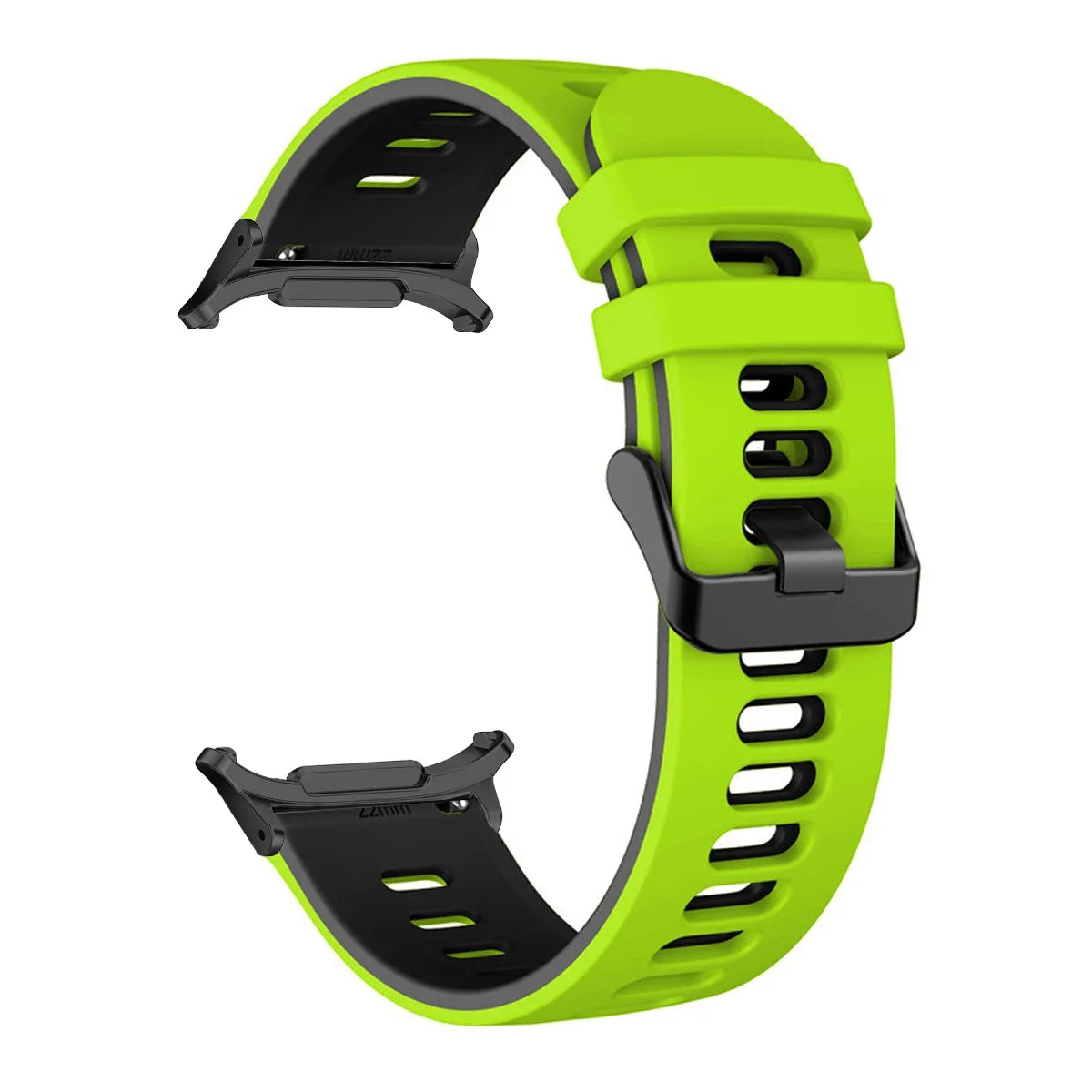 Silicone Strap for Samsung Galaxy Watch 7 Ultra 47mm No Gaps Sport Band Bracelet for Galaxy Watch Ultra 47mm Wristband Watchband Qme Green Black Galaxy Watch 7 Ultra