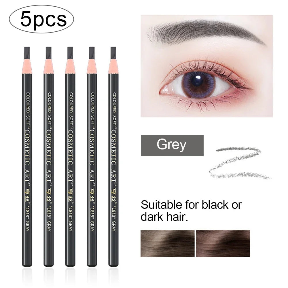 5pcs Professional Microblading Pencil Permanent Eyebrow Pencil Tattoo Waterproof Art Tint Makeup Eye Brow Pen Enhancers Cosmetic Qme meibi06huise5Pcs