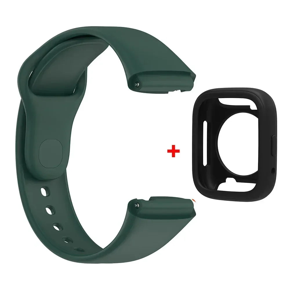 Official same model Silicone Strap For Redmi watch 3 Active Bracelet Wristbands+Protective Cover for Xiaomi Redmi watch 3 band Qme